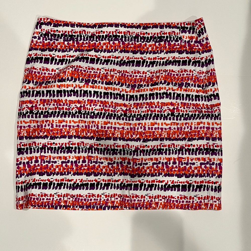 Ann Taylor Multicolor Patterned Pencil Skirt
